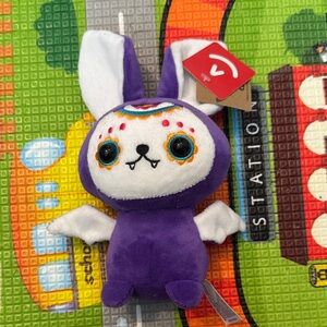 Purple and White Bat Plush Doll